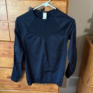 Fabletics Black Long Sleeve Athletic Top